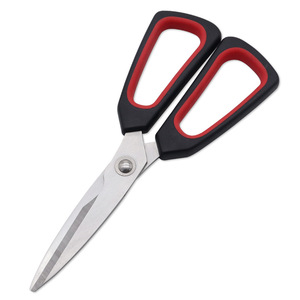Kitchen Scissors Stainless Steel Black Red Handle Ultra Sharp Multi Functional Food Grade Cutting <b>Tool</b> - Product Image 2