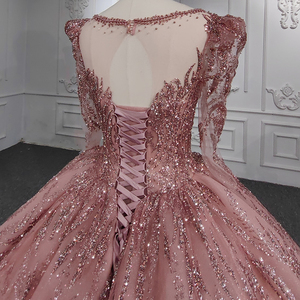 9962 New Custom Luxury Elegant Romantic Applique Ball Gown <b>Long</b> <b>Sleeve</b> <b>Prom</b> <b>Dress</b> - Product Image 4