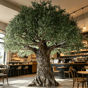 Árbol de Olivo Artificial Grande, Personalizable, 100% Hecho a Mano, con Hojas Perennes, para Decoración Interior y Exterior de Hoteles y Proyectos - Product Image 4