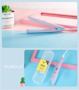 Portable Electric Flat Iron <strong>Hair</strong> <strong>Straightener</strong> with LED Display <strong>Mini</strong> Heating Ceramic Plate for Household Hotel or Outdoor Use - Product Image 5