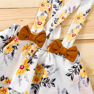 Tienda de Ropa para Bebés, Conjuntos de Romper de Algodón con Estampado Floral para Niñas, con Faldas Largas y Top, al por Mayor - Product Image 5