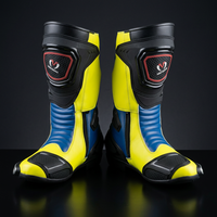Bottes de course en cuir personnalisées les plus vendues, bottes de course professionnelles, chaussures de conduite résistantes au feu, bottes de sécurité pour le sport automobile