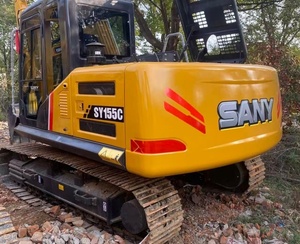 Excavatrice Sany 155C de 15 tonnes d'occasion à faible nombre d'heures avec godet standard pour travaux de construction générale et de terrassement - Product Image 3