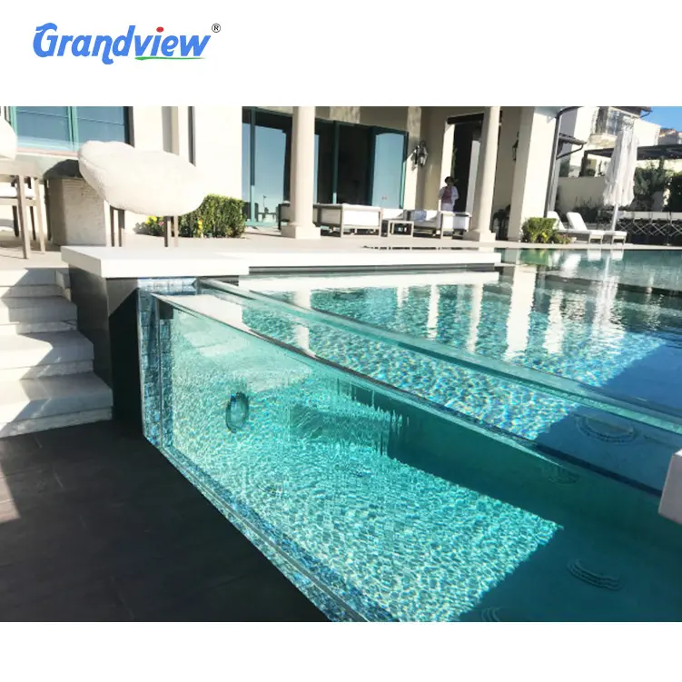 Прозрачный толстый большой бассейн из акрилового уличного УФ-стойкого акрилового окна для бассейна для акрилового бассейна