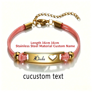Bijoux en acier inoxydable plaqué or 18K, DIY, personnalisé, nom enfant, cadeau, Bracelet à breloques <span class=keywords><strong>pour</strong></span> bébé, garçon et fille, vente en gros - Product Image 5