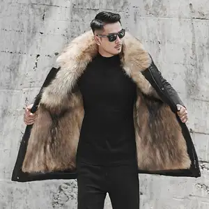 Winter Bont Jas Voor Mannen Parka Jas Parker Bontjas Fabriek Prijs Shenzhen Lelie Cheng