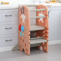 Chaise haute bébé en plastique personnalisable OEM/ODM, deux modes, tour d'apprentissage convertible, tabouret d'aide de cuisine pour tout-petits de plus de 2 ans