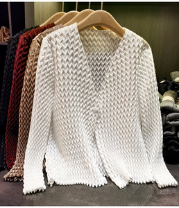 <span class=keywords><strong>Veste</strong></span> Courte <span class=keywords><strong>Femme</strong></span> Tendance de Haute Qualité à Manches Longues pour Printemps Automne – Manteau Couleur Unie Style Minimaliste Vêtement d'Extérieur Modeste - Product Image 3