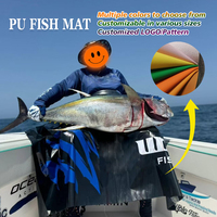 Tolure Promotionnel En Cuir PU 138mm * 200mm Personnalisé Tapis De Pêche Taille Drapeau Personnalisé Avec Votre Logo Impression Personnalisée