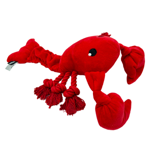 ของเล่นสัตว์เลี้ยงรูปกุ้งล็อบสเตอร์แบบใหม่จาก Petdom พร้อมเสียงบีบในตัว ทนทานและมีปมเชือก ของเล่นตุ๊กตาสำหรับสุนัข - Product Image 2