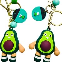 Porte-clés Personnalisés Durables en Acier Inoxydable 2D/3D avec Technique de Moulage, Design de Poupée 3D Personnage de Dessin Animé et Votre Logo