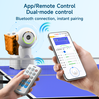 Nouvelle machine de lancer de balles de tennis de table portable automatique 2026 PUSUN SMART PRO avec application et commande vocale, machine de ping-pong avec batterie