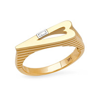 Milskye Damen Klassischer Schmuck 18k Vergoldete 925 Silber Herz Zirkon-Besetzte Ringe für Frauen