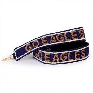 Georgia Southern for Eagles Navy Gold Beaded Purse Strap Official Collegiate Licensed Game Day Bag Correa para fanáticos hechos de - Product Image 1