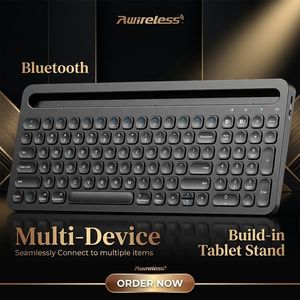 <b>Bluetooth</b> Wireless <b>Keyboard</b> Manufacturer Multi-device Rechargeable Silent <b>Keyboard</b> Teclado Tastatur Clavier Tastiera - Product Image 1