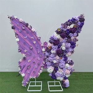 Arche décorative géante en forme de papillon, grand support coloré pour fleurs et papillons, idéal pour les mariages, les fêtes et les accessoires photo. - Product Image 1