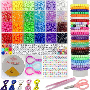 Kit de fabricación de pulseras con cuentas Crystal Tec, 1100 piezas, juego de manualidades de joyería DIY para niños de 7 a 12 años - Product Image 1