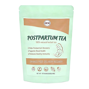 ชาสมุนไพรออร์แกนิกสำหรับฟื้นฟูหลังคลอด OEM ผสมอัชวากันธา ราสเบอร์รี่ ขิง ตำแย 100% จากธรรมชาติ สำหรับคนทานวีแกน บรรจุ 10 ซองชา ซองละ 8 กรัม บรรจุกล่อง - Product Image 1