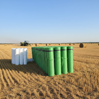 Filet de paillage agricole 64*7000 pour foin et herbe, en HDPE, pour ensilage, ensilage de paille, ensilage de foin, filet de paillage tricoté pour balles rondes
