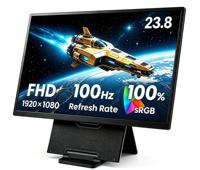 Moniteur de jeu professionnel D1 23,8 pouces 100 Hz, écran d'ordinateur ultra-fin, 100 % sRGB, 1080p, pliable, portable, compatible VESA