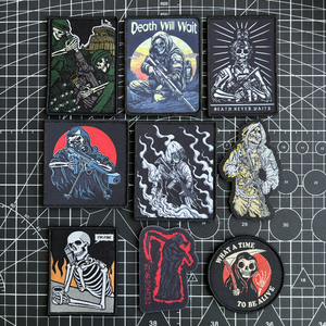 お客様の刺繍パッチフックとループベルクロバッキング完全にステッチされた高品質バッジ高速ターンアラウンド工場 - Product Image 2