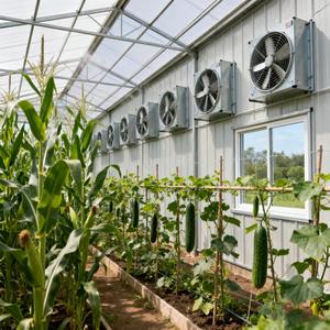 مروحة عادم بضغط سلبي مقاس 20/28/30/54/56/36/40/44 بوصة لبيوت الدجاج ومزارع الدواجن والدفيئات الصناعية - Product Image 4