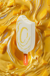 Barre de glace thaïlandaise au coco et mangue, saveur fraîche, gelato au lait, fabriqué au Vietnam, sachet de 70g, prêt à l'emploi, durée de conservation 12 mois - Product Image 2