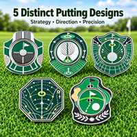 Marqueur de balle de golf magnétique en gros avec illustration double face et marqueur amovible de 25 mm pour les magasins de golf professionnels