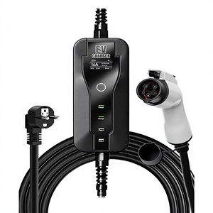 US-standard J1772 New-energy Vehicle Charger 16A <b>Portable</b> On-board <b>Unit</b> <b>AC</b> 220V Display No Grounding Required Charging - Product Image 4