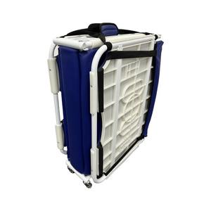 Lit d'hôpital pliant Myb Dz004 en alliage d'aluminium bleu avec plateau partagé en plastique 185x30x61cm pour enfants, adultes et personnes âgées - Product Image 2