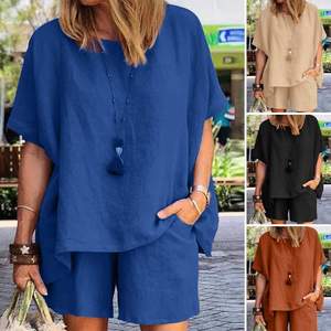 Liu Ming OEM ODM, Conjuntos de Ropa para <span class=keywords><strong>Mujer</strong></span> al por Mayor, Productos Nuevos, Camiseta de Manga Corta y Pantalones Cortos - Product Image 2