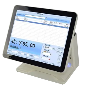 งานเซลใหม่! Super Thin แบนแผงสัมผัสระบบ POS/Resturant POS Cash Register DTK-POS1570