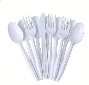 <span class=keywords><strong>Juego</strong></span> de Cubiertos Desechables Biodegradables de Plástico PP/PET/PS/PLA con Cuchara, <span class=keywords><strong>Tenedor</strong></span>, <span class=keywords><strong>Cuchillo</strong></span> <span class=keywords><strong>y</strong></span> Servilleta, Envasados Individualmente - Product Image 4