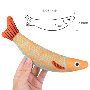 Nouveau jouet à mâcher lumineux en forme de poisson simulé à la catnip, durable, pour l'auto-entretenissement des chatons, jeu interactif, pour la dentition, nettoyage des dents, sûr pour les animaux de compagnie - Product Image 3