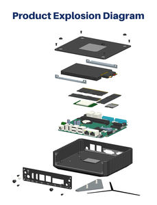 Безвентиляторный мини-ПК N1522 на базе Intel N150 Twin Lake, DDR5 4800 МГц, два HDMI, 4K 60 Гц, слоты M.<span class=keywords><strong>2</strong></span>, готовность к Wi-Fi, промышленный компьютер для периферийных устройств - Product Image 6