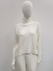 Completo Due Pezzi da Donna, Elegante Maglione in Lana Lavorato a Maglia, Lunghezza <span class=keywords><strong>Sopra</strong></span> il Ginocchio, Invernale - Product Image 2
