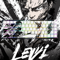 Teclas inspiradas en el Capitán Levi, teclas de sublimación de tinta, impresas lateralmente, 74/129 teclas, teclas personalizadas para teclado mecánico.