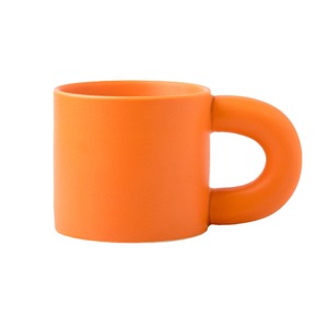 Mug en céramique Chubby, couleur unie, grande poignée, pour le bureau, cadeau personnalisable - Product Image 2