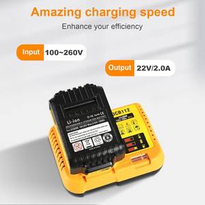 Station de charge de batterie DCB112 pour outils électriques Dewalt, batterie lithium 12V/20V, <span class=keywords><strong>chargeur</strong></span> de batterie Li-ion pour perceuse 12V 20V - Product Image 2