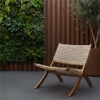 Fauteuil de détente moderne en bambou capitonné modulaire Xavir, élégant et confortable, pour salon, chambre, maison, salle à manger, hôtel