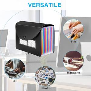 Haute qualité <span class=keywords><strong>pas</strong></span> <span class=keywords><strong>cher</strong></span> personnalisé 24 poches extensible fichier dossier accordéon fichier organisateur Portable A4 lettre taille fichier boîte - Product Image 2