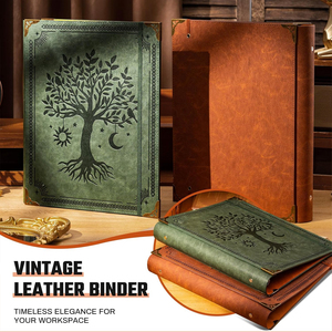 2025 Chất Lượng Cao PU Sinh Viên Da <span class=keywords><strong>3</strong></span>-<span class=keywords><strong>Ring</strong></span> Chất Kết Dính Phù Hợp Vòng Mềm Bìa Loose-Leaf Chất Kết Dính Lưu Trữ Thư Mục Tập Tin - Product Image 3