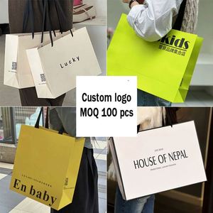 Bolsa de Compras Personalizable con Impresión para Tiendas de Ropa, Bolsa de Regalo de Papel para Ropa y Regalos, Personalización de Bolsas de Regalo - Product Image 2
