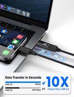 Adaptateur OTG USB-C vers USB-A compatible avec les smartphones, MacBook Pro, Mac Mini, iPhone 17/16 Series, iPad 10/11 et XPS