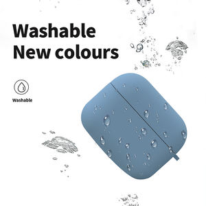 Funda Sencilla y Segura de Silicona Líquida para Estuche de Carga de <span class=keywords><strong>Airpods</strong></span> <span class=keywords><strong>Pro</strong></span> con Hebilla para Resistencia a Golpes y Caídas - Product Image 4