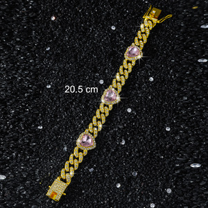 Pulsera de Cadena con Diseño de Corazón, Estilo Hiphop Urbano, para Hombre, de Aleación, Venta al por Mayor, Joyería de Moda - Product Image 6