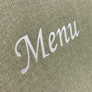 Expédition rapide, menu en lin, menu en tissu avec reliure à anneaux, couvertures de menu pour restaurant - Product Image 6