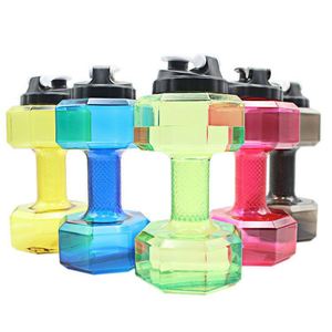 Dumbbell Shape Water Bottle PETG Eco-friendly Sports Fitness Exercise Water <b>Jug</b> for Gym Running Outdoors Cycling and Camping - Product Image 1
