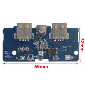 JX-887Y 18650 แบตเตอรี่ 3.7V ถึง 5V 2A โมดูลบูสต์พร้อมอินเทอร์เฟซประเภทซีสำหรับ DIY พาวเวอร์แบงค์ - Product Image 4
