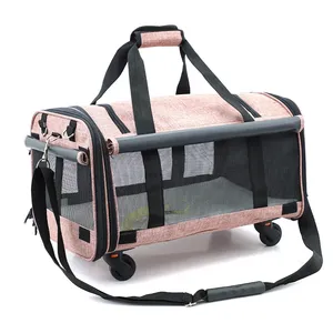 Transportadora de Mascotas Portátil, Aprobada por Aerolíneas, para Perros y Gatos, Bolsa de Viaje Suave para Cachorros, Ideal para Senderismo y Animales Pequeños - Product Image 1